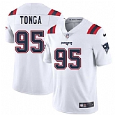 Men & Women & Youth New England Patriots #95 Khyiris Tonga White 2025 Vapor Limited Stitched Jersey,baseball caps,new era cap wholesale,wholesale hats